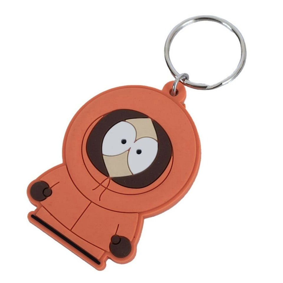 image 1 of South Park PVC Kenny Keyring - Orange/Brown/White - 55mm x 40mm