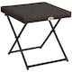 image 1 of Outsunny Folding Square Rattan Coffee Table w/ Steel Frame Bistro Garden Brown