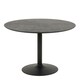 image 1 of Ibiza Round Dining Table with Black Ash Top and Matt Black Base