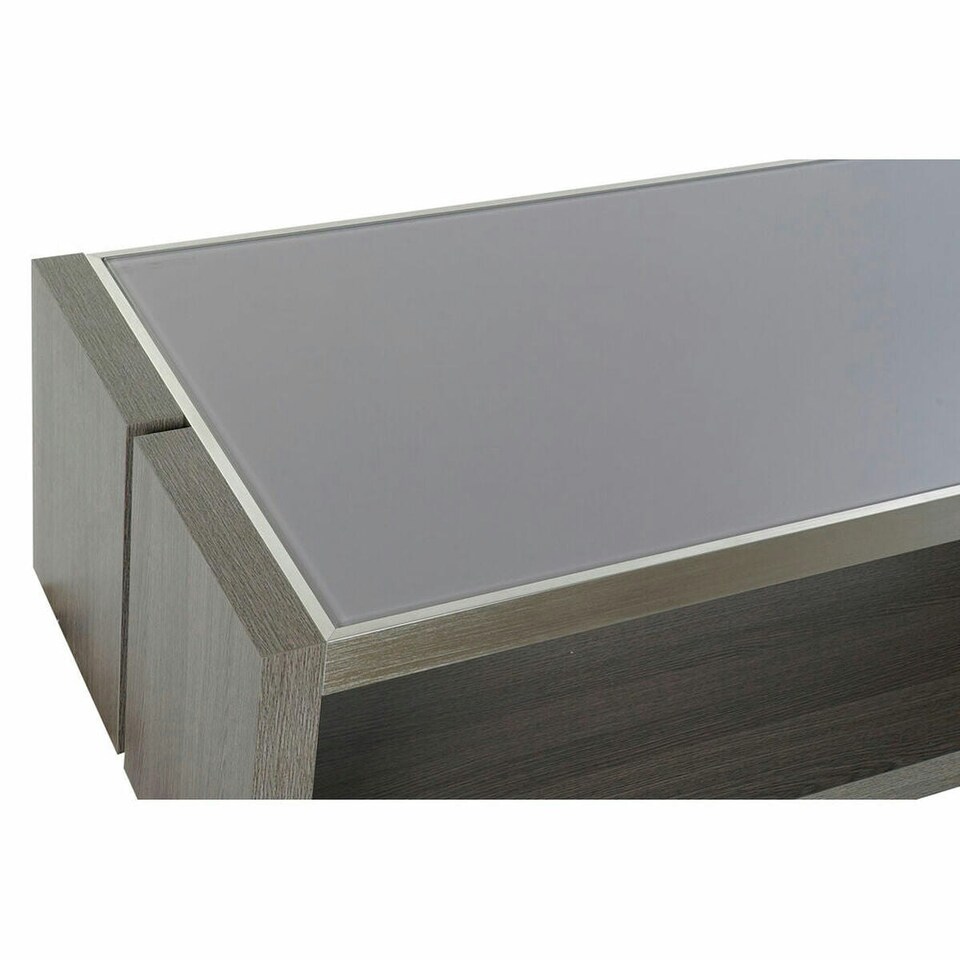 image 1 of Centre Table DKD Home Decor Crystal Aluminium Oak Tempered Glass (120 x 60 x 37,5 cm) N/A