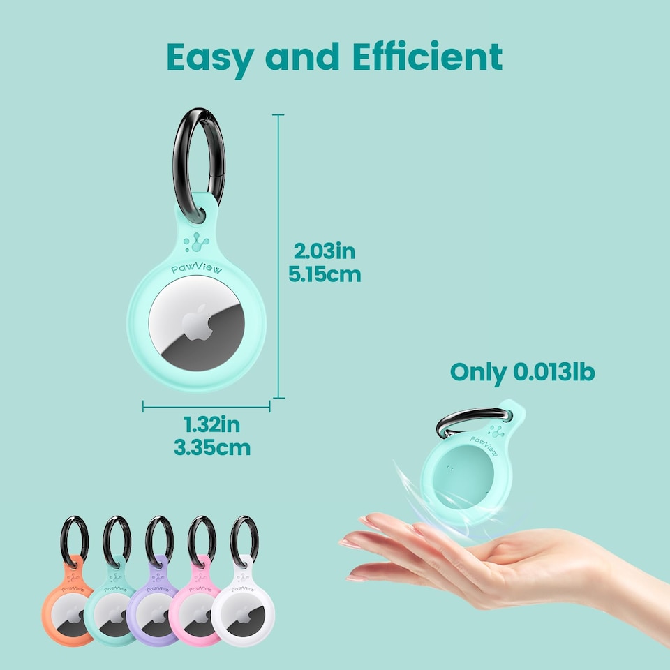 image 1 of AirTag Holder & Collar for Pets GPS Tag & App with Smart QR ID