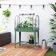 image 8 of Outsunny Mobile Raised Garden Bed with Greenhouse Cover, Green | Green | Green