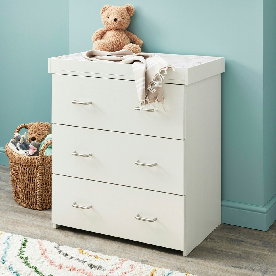 image 1 of Babymore Caro Chest Changer - White Wash