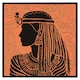 image 1 of Egyptian women on orange (Picture Frame) Black | XS