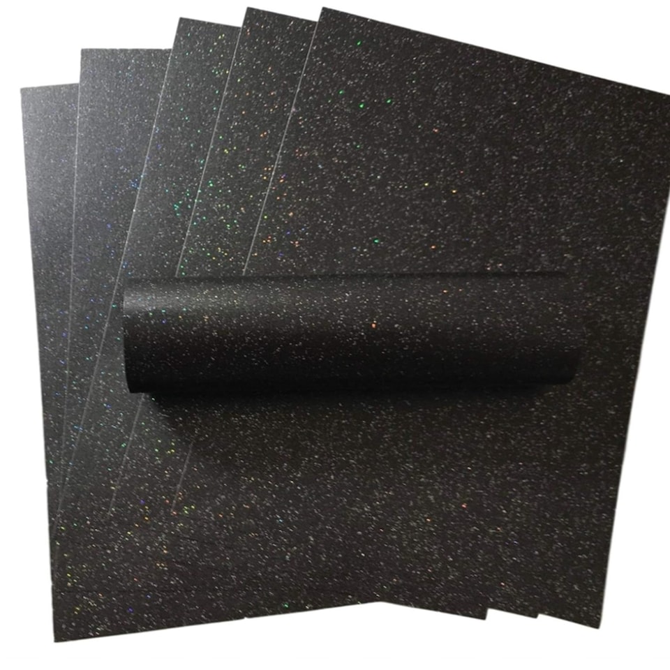 image 1 of Pack of 10 Sheets Charcoal Sparkle Card - Charcoal