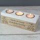 image 9 of Personalised Floral Triple Tea Light Box Brown