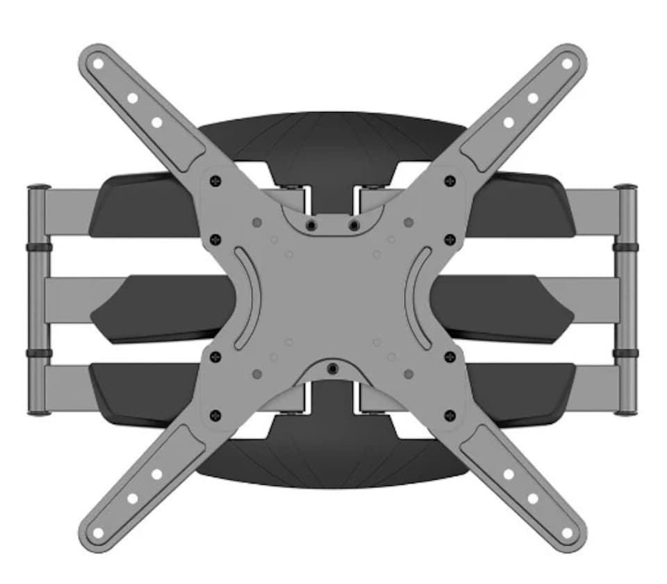 image 1 of Double Arm Swivel and Tilt TV Wall Bracket for 19 to 60 Inch Screens, VESA 400 x 400