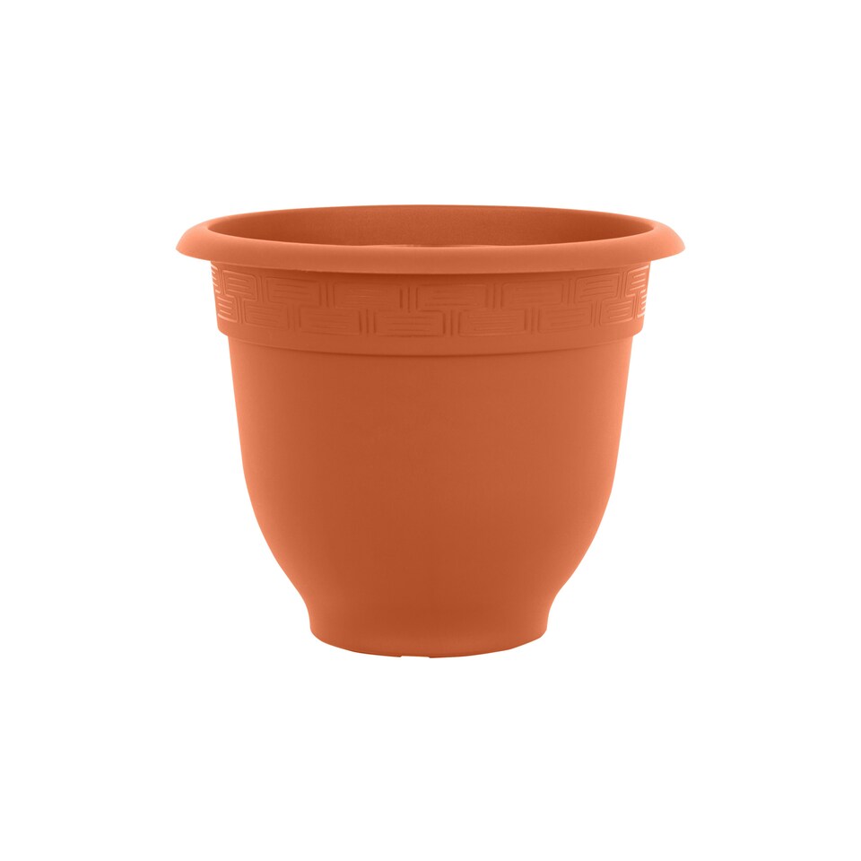 image 1 of Bell Pot 4x 36cm Round Plastic Garden Planter Orange