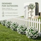 image 3 of HOMCOM Artificial Rose Topiary, UV Resistant, 2-Pack, 55 cm