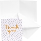 image 4 of Multipack of 10 Thank You Cards for Him/Her/Friend - Black & Gold Spotty Design, 130mm x 100mm