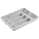 image 1 of 7-Section Extendable Plastic Cutlery Tray Organiser | Grey | 1