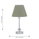 image 5 of Set of 2 Chrome Jewelled Table Lamps with Sage Green Shades Chrome | Green