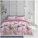 image 2 of VELVETIO Shannon Complete Duvet Cover Set with Fitted Sheet Soft Polycotton Bedding Sets Pink | King