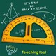 image 4 of 50cm Plastic Removable Handle Teaching Protractor