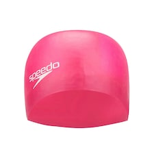 Speedo Unisex Adult Moulded Silicone Swimming Cap - Pink - One Size