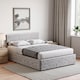 image 1 of Vida Designs Veronica 5ft King Size Ottoman Bed Storage Fabric Upholstered, Silver Velvet, 150 x 200cm