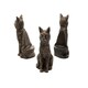 image 1 of Sitting Cat Plant Pot Feet - Set of 3 - L7.5 x W5.5 x H11.5 cm Brown