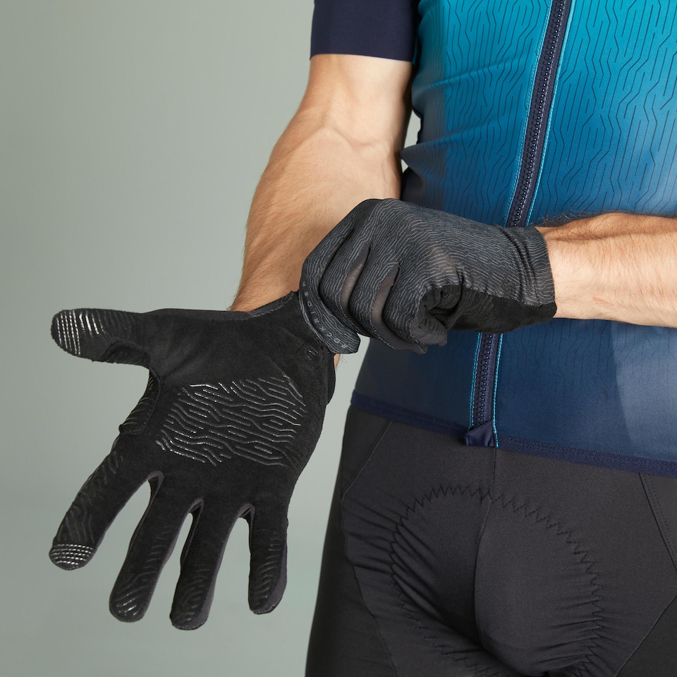 image 1 of Decathlon Mountain Bike Gloves Race Grip