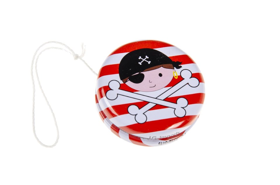 image 1 of Pack of 12 Metal Yo-Yo Pirate Theme Return Tops