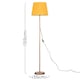 image 3 of ValueLights Modern Standard Floor Lamp In Copper Metal Finish With Mustard Tapered Shade