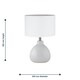 image 8 of Set of 2 Tuscan - White Ceramic Lamps with White Shade | White | White | Medium | 2