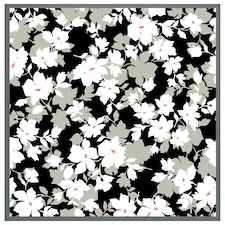 Grey, white & black flowers (Picture Frame) Grey | L