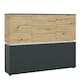 image 1 of Luci 6 Door Cabinet (including LED lighting) in Platinum and Oak