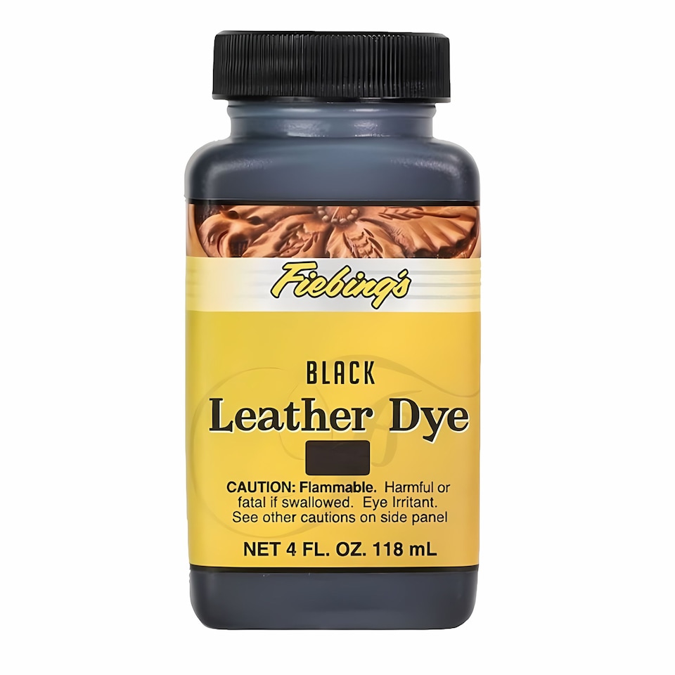 image 1 of Fiebing's Leather Dye - Professional Alcohol-Based Colour Dyes 4oz | Black | Black