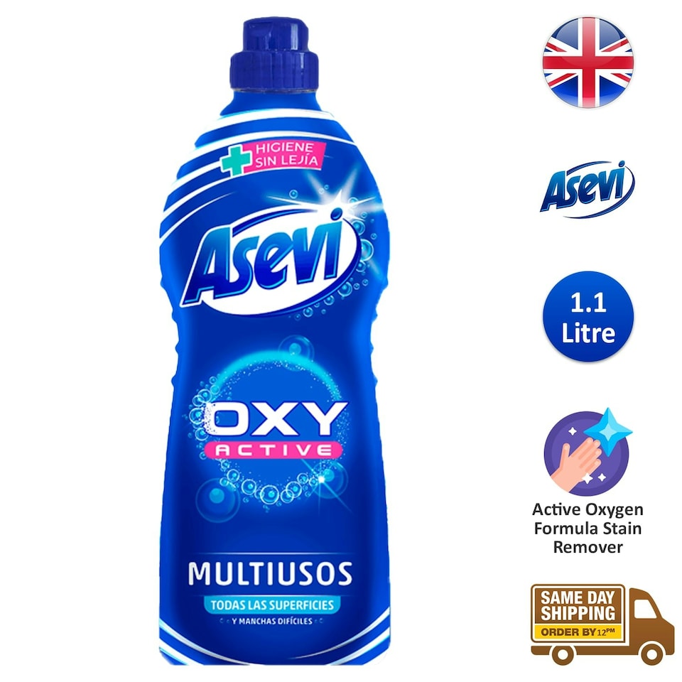 image 1 of Asevi Oxy Active Multi-Purpose Surface Cleaner Clothes Stain Remover 1.1L