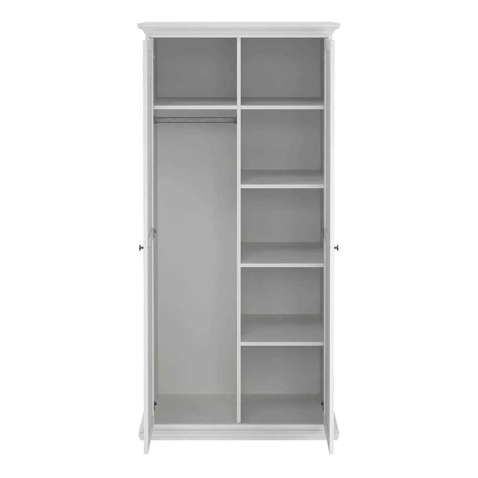 image 1 of Paris Wardrobe with 2 Doors in White