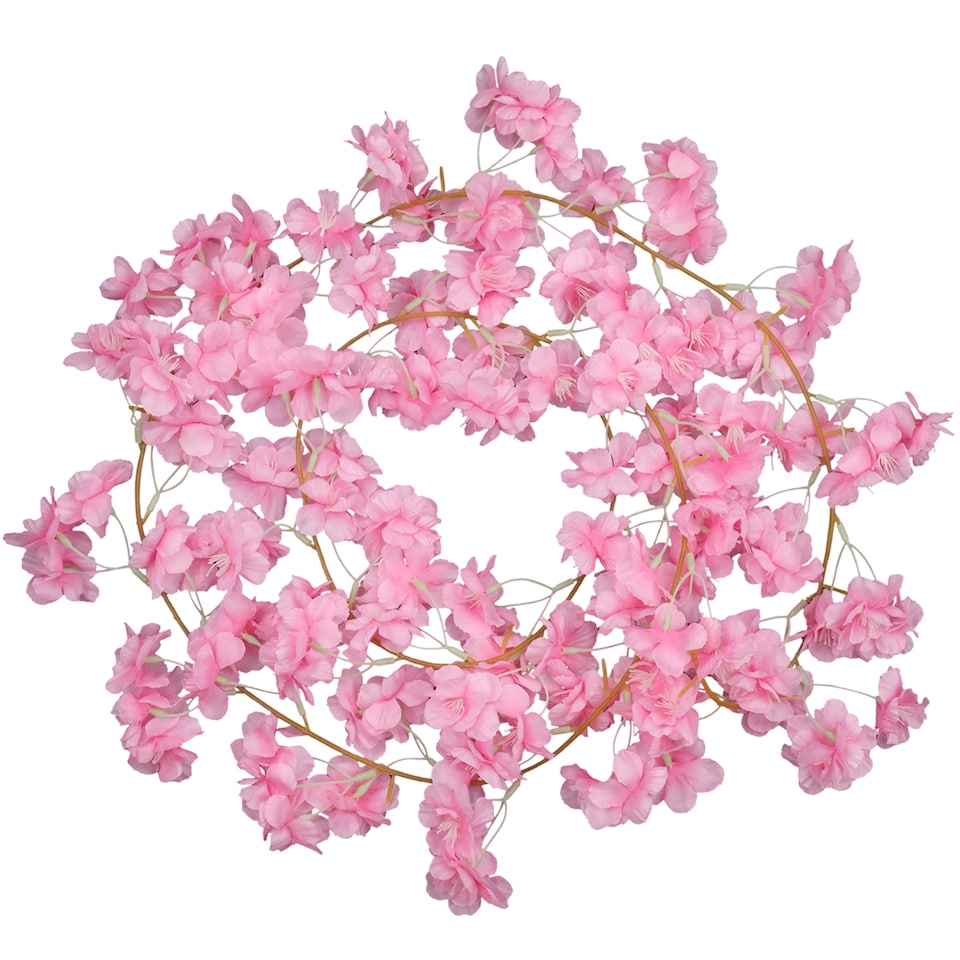 image 1 of 180cm Cherry Blossom Flower Garland, 144 Blooms with No Wire Hanging Flowers