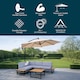 image 2 of Jack Stonehouse 3m Banana Cantilever Hanging Parasol for Garden Patio - Beige