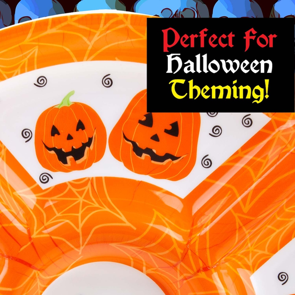 image 1 of VFM e-Store Halloween Dip Tray with Decals - Lightweight Party Serving Dish