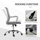 image 4 of Vinsetto Mesh Office Chair Desk Chair w/ Swivel Seat Adjustable Height Grey