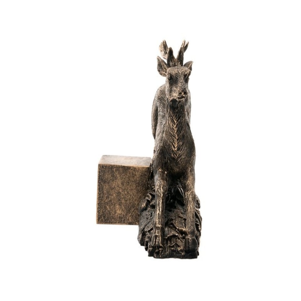 image 1 of Leaping Stag Plant Pot Feet - Set of 3 - L3.5 x W5 x H7 cm Grey