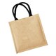 image 2 of Westford Mill Midi Jute Tote Bag - Natural/Black - One Size Cream