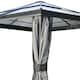 image 9 of Outsunny 3 x 3m Hardtop Gazebo Canopy with Polycarbonate Roof, Aluminium Frame, Permanent Pavilion Garden Gazebo with Netting and Curtains for Patio, Deck, Dark Grey