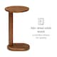 image 5 of Nora C-Shaped Solid Mango Wood Sofa Side Table for Living Room