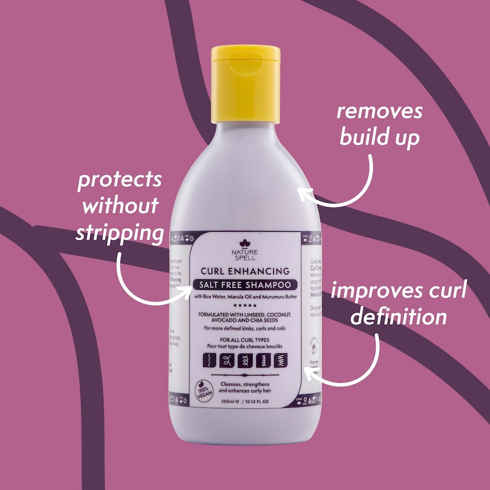 image 1 of Nature Spell Curl Enhancing Salt Free Shampoo