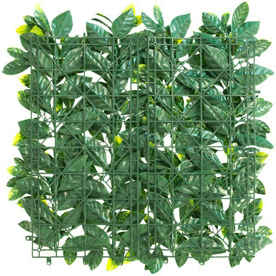 image 1 of Primrose Laurel Leaf Artificial Garden Patio Outdoor Hedge Panels 50cm x 50cm