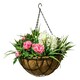 image 4 of Primrose Wire Criss Cross Hanging Basket Plant Pot Planter with Coco Liner 35cm