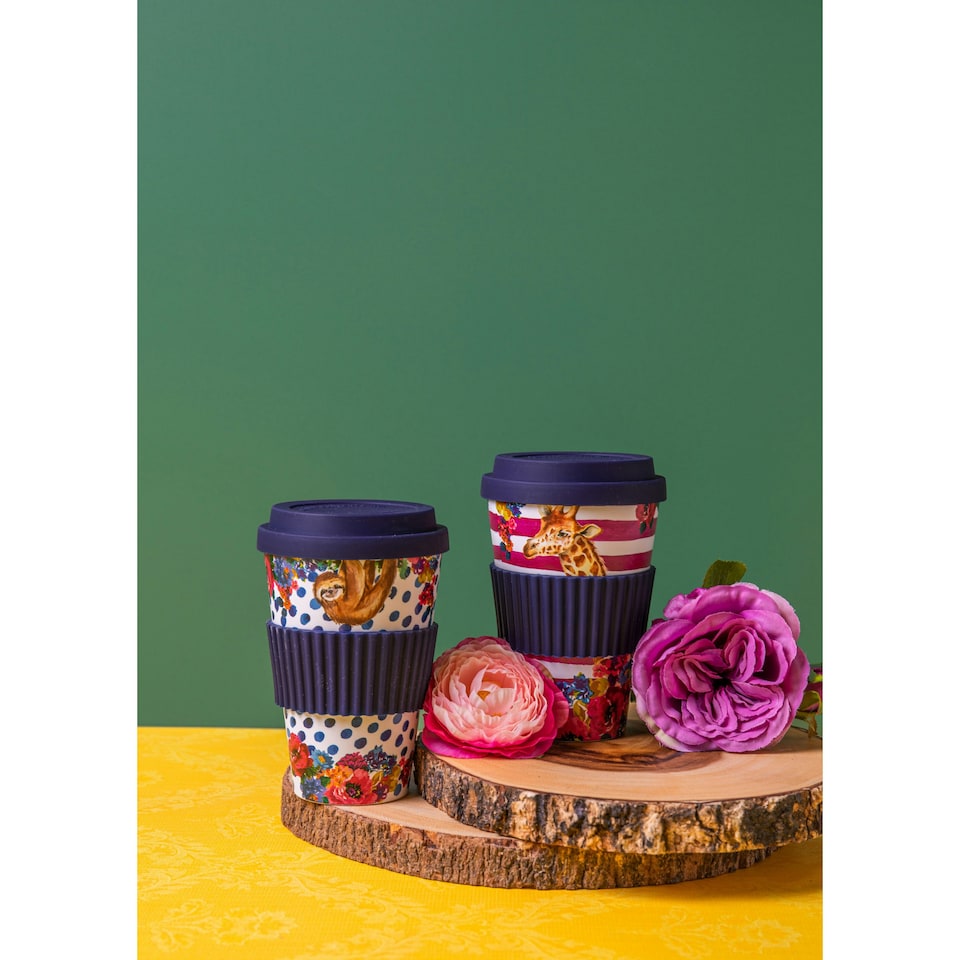 image 1 of Mikasa Wild at Heart Sloth Travel Mug, 370ml Multi