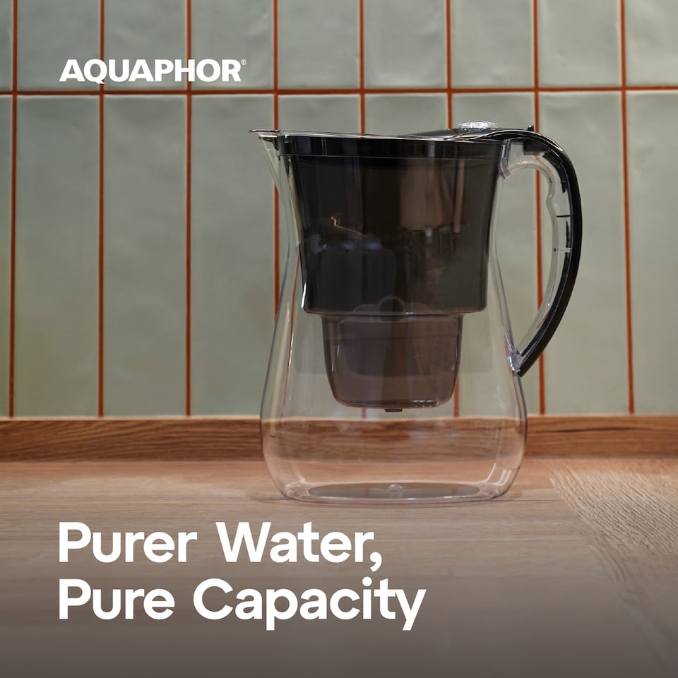 image 1 of AQUAPHOR 3.8L Lago Black with 3 x 200 litre Maxfor+ Filter | Black