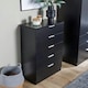 image 4 of Chest Of 5 Drawers Bedroom Furniture Clothing Storage Organiser Unit Bronze | 6 Drawers