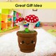 image 3 of Flowerpot Soft Toy Cute Plushie Huggable Cuddly Stuffed Toy Gift 30cm Red