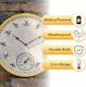 image 7 of Marco Paul 30cm Bee Outdoor Clock and Thermometer | Yellow