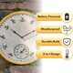 image 7 of Marco Paul 30cm Bee Outdoor Clock and Thermometer Yellow