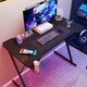 image 10 of House of Home Gaming Desk Carbon Fibre Top Black 80cm Black