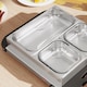 image 8 of HOMCOM 3 Tray Electric Food Warmer Buffet Server with Warming Plate, Cool Touch Handles, Adjustable Temperature, 300W, 1 x 2.5L and 2 x 1L Pans