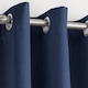 image 3 of Enhanced Living Vogue Navy 66 x 72 inch (168x183cm) Eyelet Thermal Noise reducing Dim Out Curtains (PAIR)